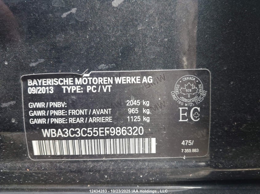WBA3C3C55EF986320 2014 BMW 3ER photo no. 9