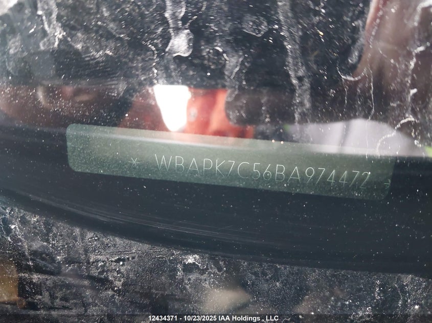 2011 BMW 328 Xi VIN: WBAPK7C56BA974472 Lot: 12434371