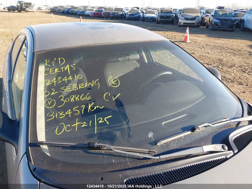 2002 Chrysler Sebring Lx VIN: 1C3EL46R52N308866 Lot: 12434410