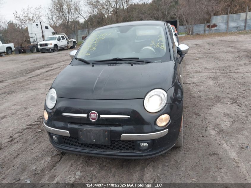 2013 Fiat 500 Lounge VIN: 3C3CFFCR7DT552472 Lot: 12434497