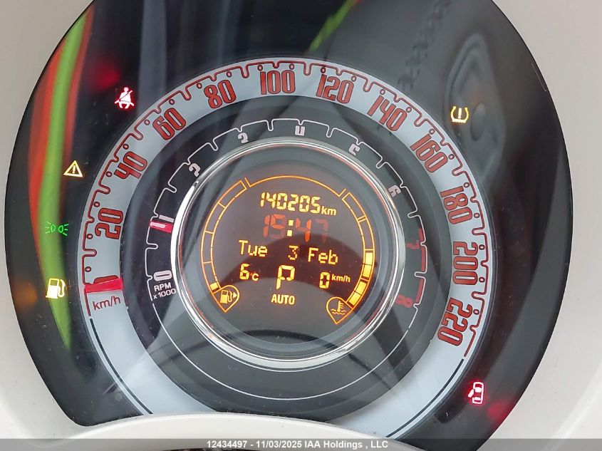 2013 Fiat 500 Lounge VIN: 3C3CFFCR7DT552472 Lot: 12434497