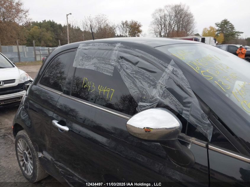 2013 Fiat 500 Lounge VIN: 3C3CFFCR7DT552472 Lot: 12434497