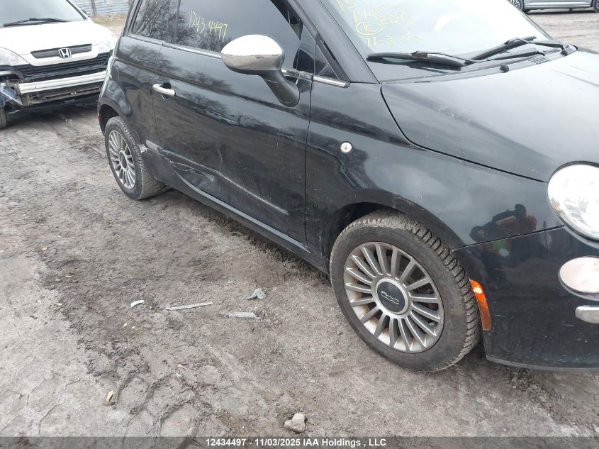 2013 Fiat 500 Lounge VIN: 3C3CFFCR7DT552472 Lot: 12434497