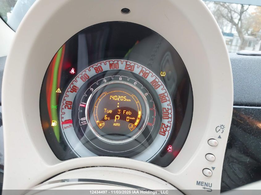 2013 Fiat 500 Lounge VIN: 3C3CFFCR7DT552472 Lot: 12434497