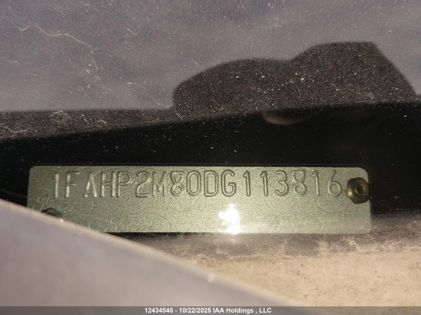 2013 Ford Taurus Police Interceptor VIN: 1FAHP2M80DG113816 Lot: 12434545