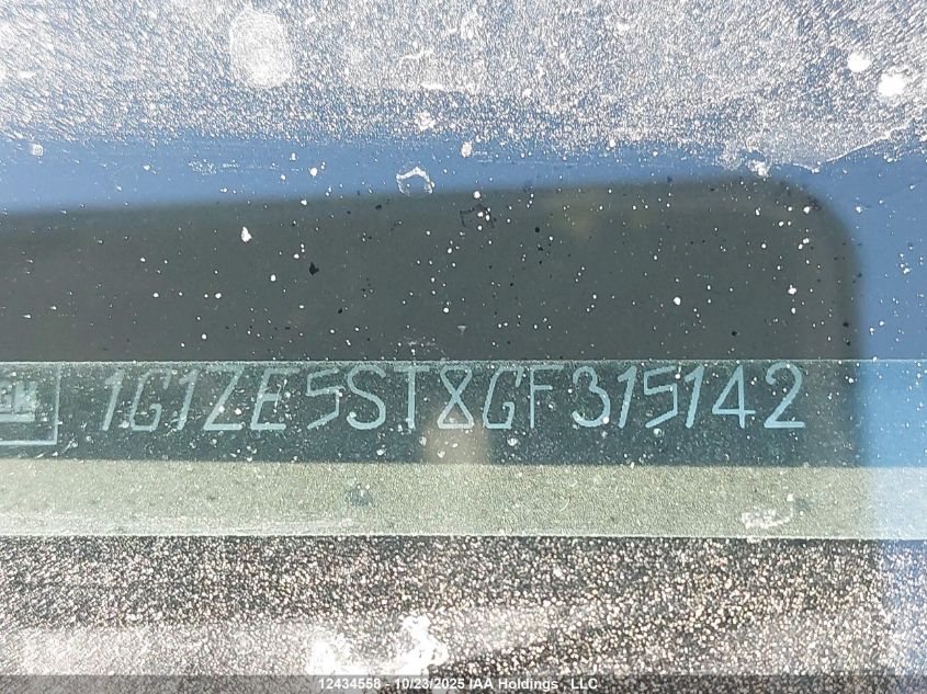 2016 Chevrolet Malibu Lt VIN: 1G1ZE5ST8GF315142 Lot: 12434558