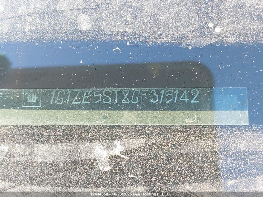 2016 Chevrolet Malibu Lt VIN: 1G1ZE5ST8GF315142 Lot: 12434558