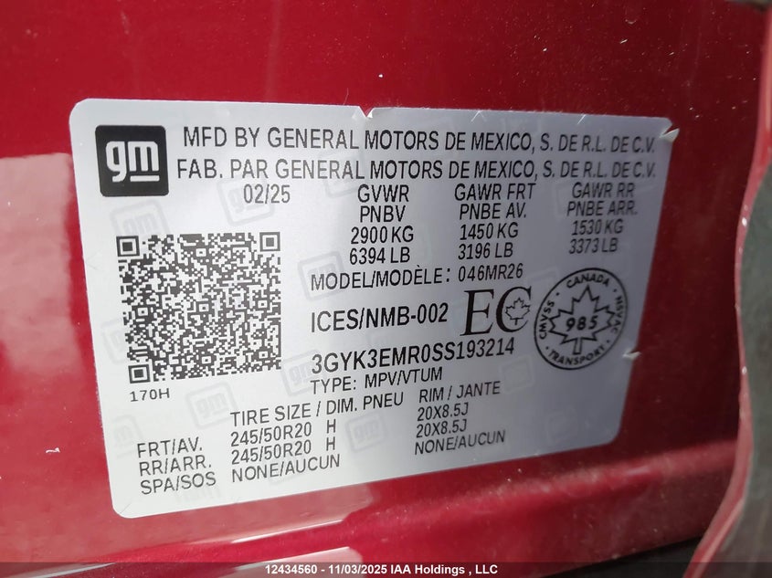 3GYK3EMR0SS193214 2025 CADILLAC OPTIQ photo no. 9