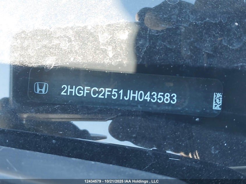 2HGFC2F51JH043583 2018 HONDA CIVIC photo no. 19