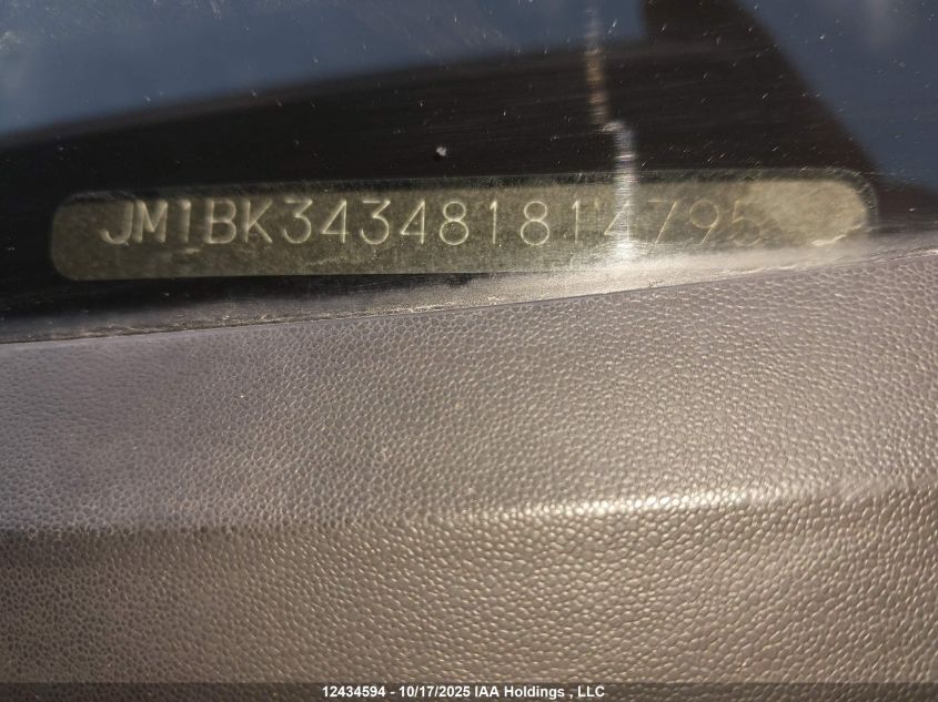 2008 Mazda Mazda3 Gs/Gs *Ltd Avail*/Gt VIN: JM1BK343481814795 Lot: 12434594