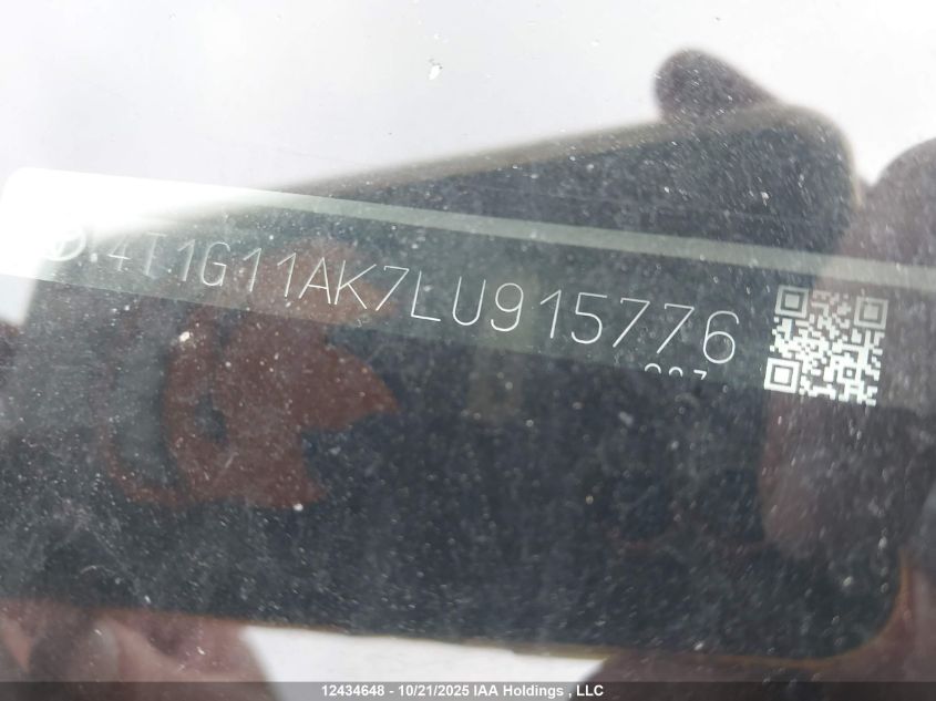 2020 Toyota Camry VIN: 4T1G11AK7LU915776 Lot: 12434648