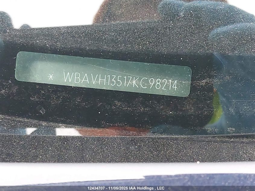 2007 BMW 323I VIN: WBAVH13517KC98214 Lot: 12434707