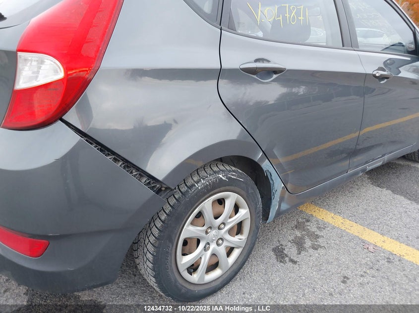 2012 Hyundai Accent Gls/Gs VIN: KMHCT5AE7CU047871 Lot: 12434732