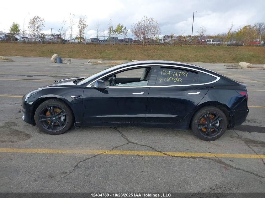 2018 Tesla Model 3 Long Range/Mid Range VIN: 5YJ3E1EA8JF027343 Lot: 12434789