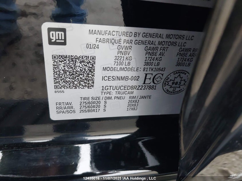 1GTUUCED8RZ237881 2024 GMC SIERRA photo no. 9