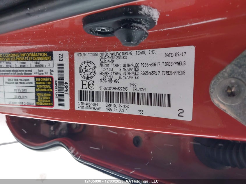 5TFDZ5BN2HX027393 2017 TOYOTA TACOMA photo no. 19