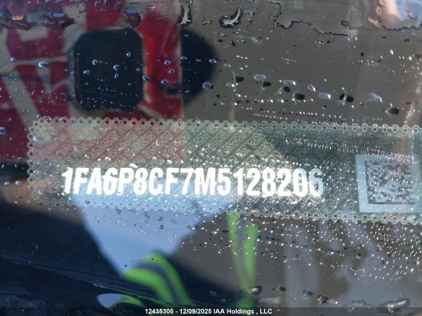 2021 Ford Mustang Gt VIN: 1FA6P8CF7M5128206 Lot: 12435305