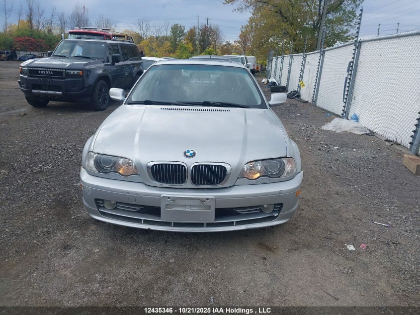 2002 BMW 330 Ci VIN: WBABN53422JU39572 Lot: 12435346