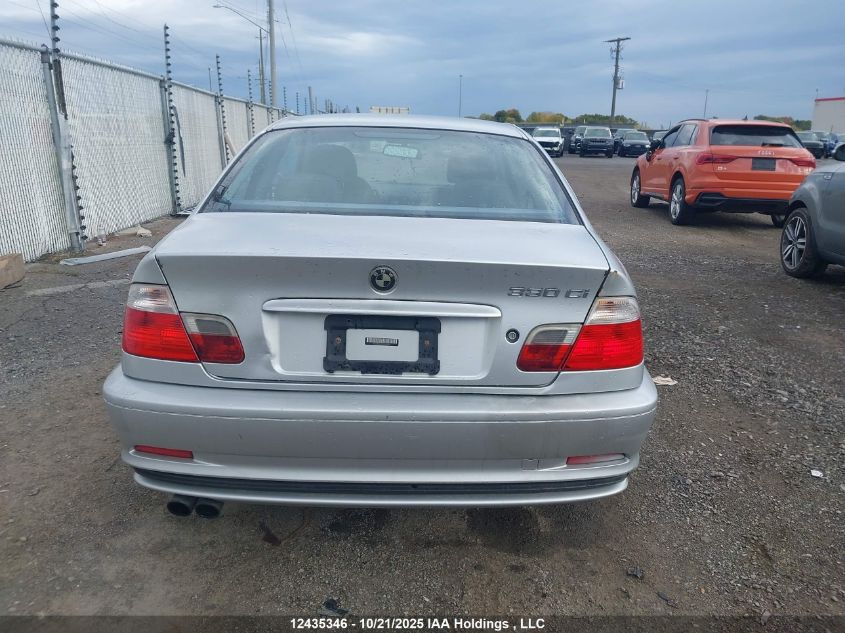 2002 BMW 330 Ci VIN: WBABN53422JU39572 Lot: 12435346