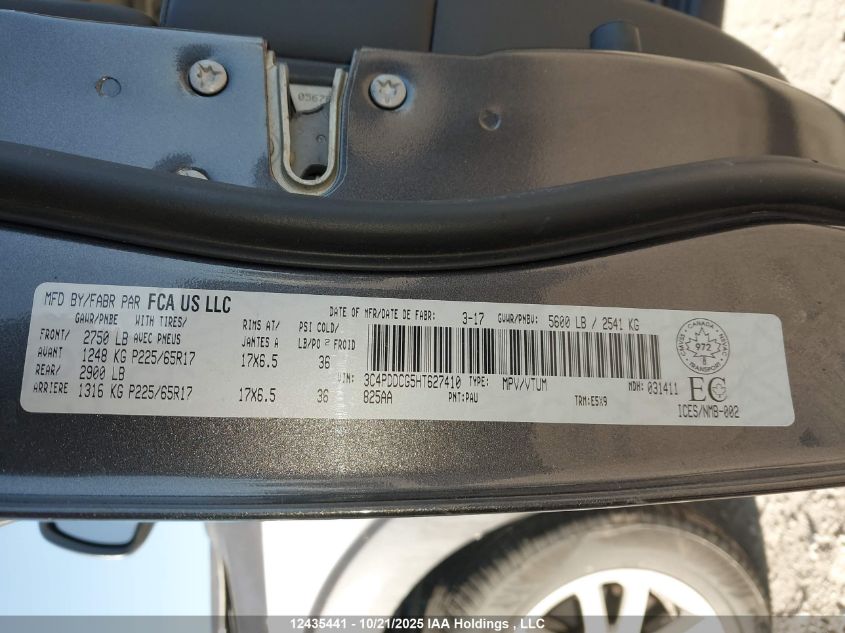 2017 Dodge Journey Sxt/Limited VIN: 3C4PDDCG5HT627410 Lot: 12435441