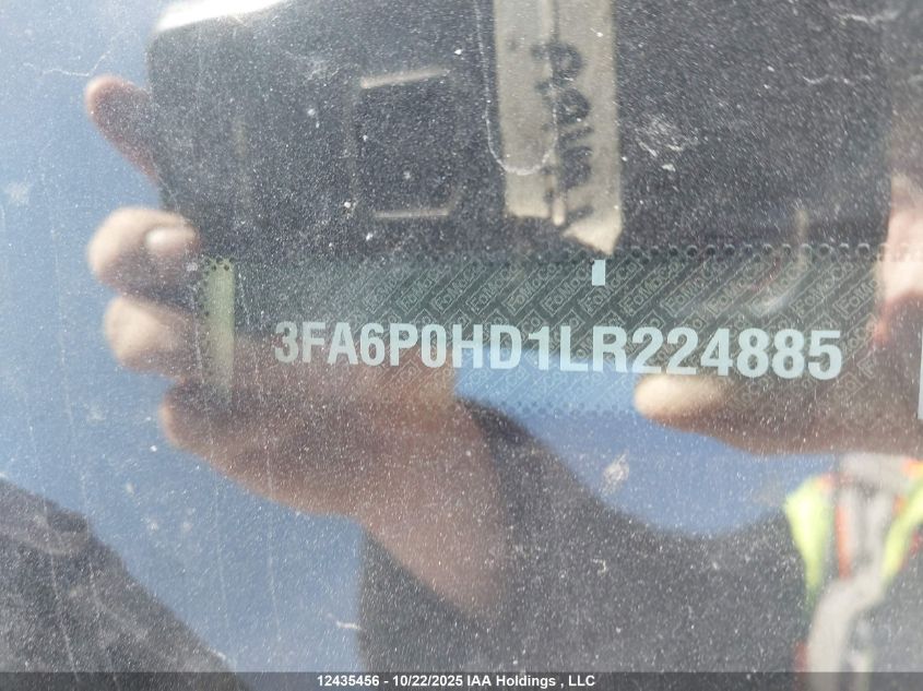 2020 Ford Fusion Se VIN: 3FA6P0HD1LR224885 Lot: 12435456