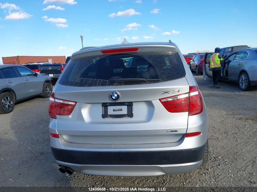 2013 BMW X3 xDrive28I VIN: 5UXWX9C59D0A22314 Lot: 12435658
