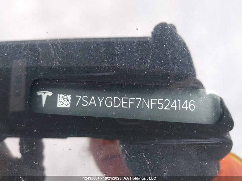 7SAYGDEF7NF524146 2022 TESLA MODEL Y photo no. 9