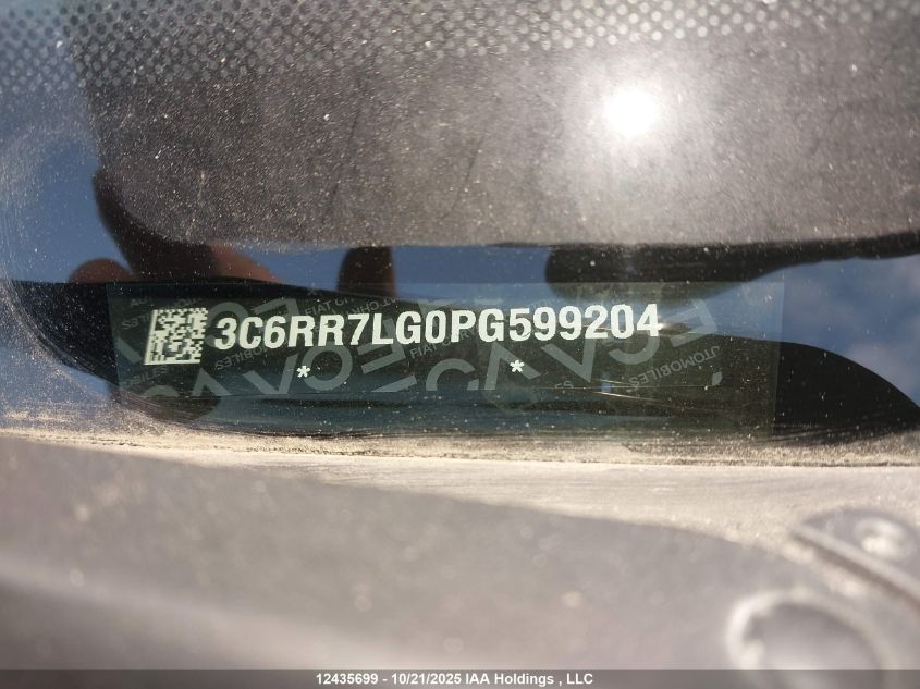 2023 Ram 1500 Classic Slt VIN: 3C6RR7LG0PG599204 Lot: 12435699