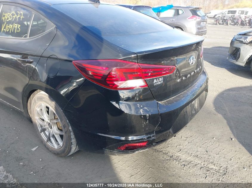 2020 Hyundai Elantra Preferred With Sun And Safety Package Auto Ivt VIN: KMHD84LF7LU109193 Lot: 12435777