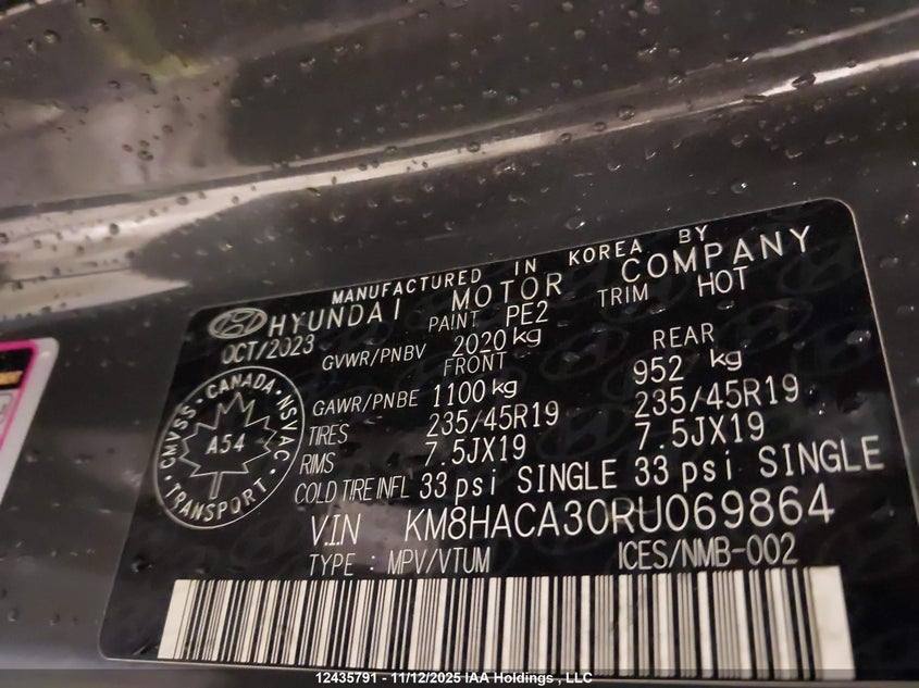 KM8HACA30RU069864 2024 HYUNDAI KONA photo no. 9