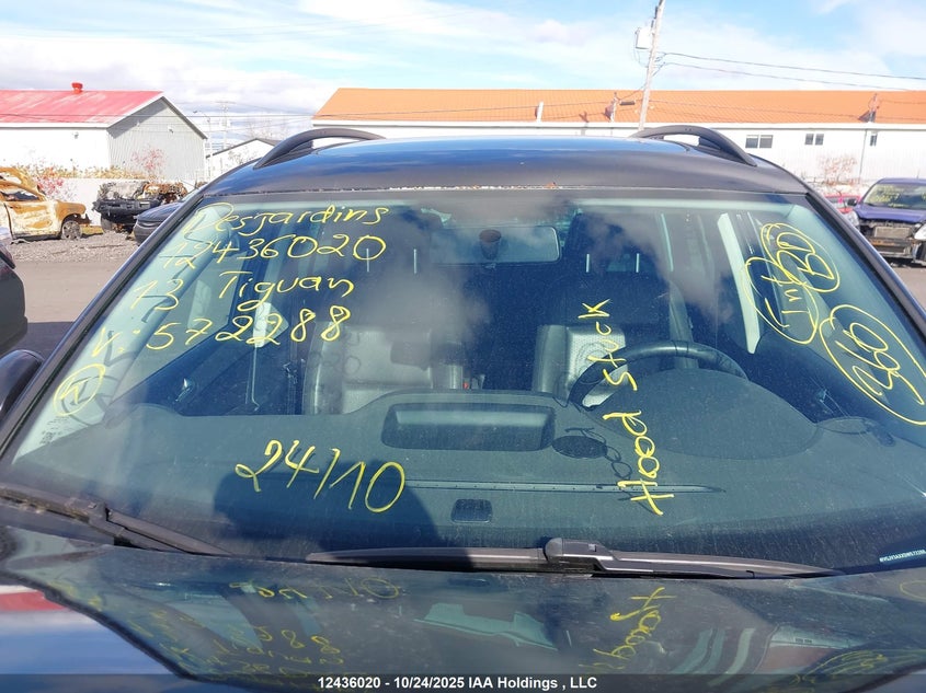 2013 Volkswagen Tiguan S/Se/Sel VIN: WVGJV3AXXDW572288 Lot: 12436020