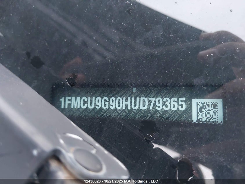 2017 Ford Escape Se VIN: 1FMCU9G90HUD79365 Lot: 12436023