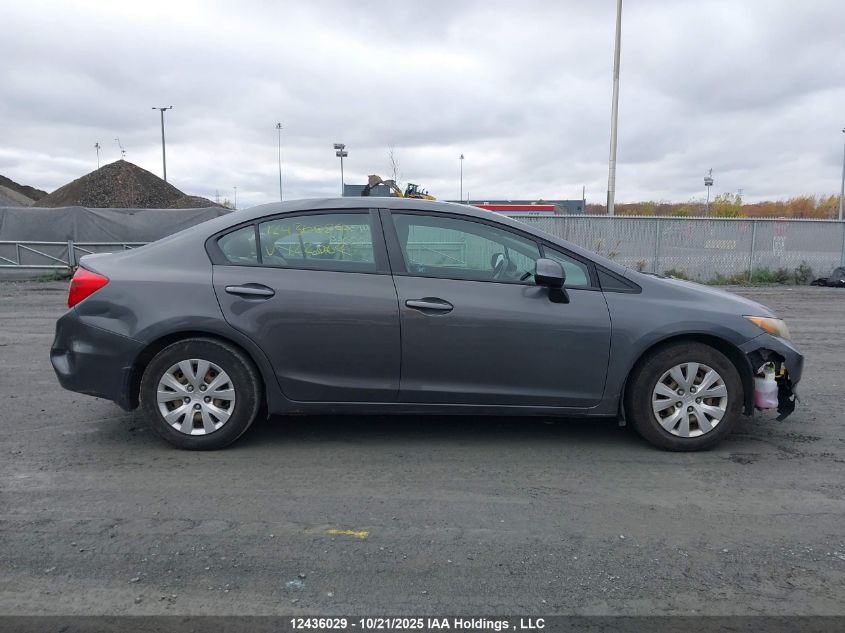 2012 Honda Civic Lx VIN: 2HGFB2F43CH122069 Lot: 12436029