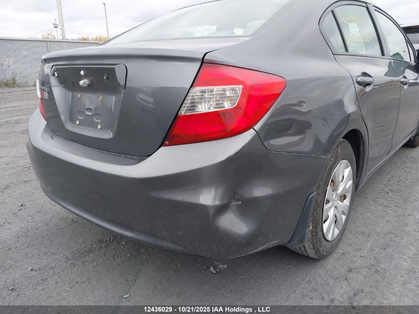 2012 Honda Civic Lx VIN: 2HGFB2F43CH122069 Lot: 12436029