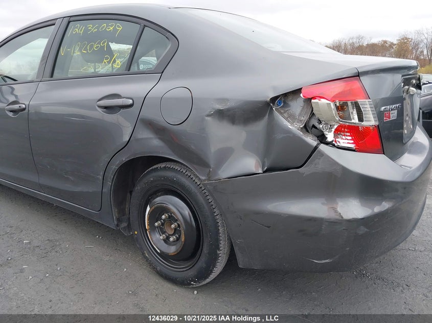 2012 Honda Civic Lx VIN: 2HGFB2F43CH122069 Lot: 12436029