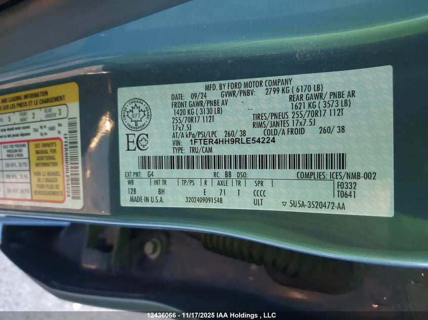 1FTER4HH9RLE54224 2024 FORD RANGER photo no. 9