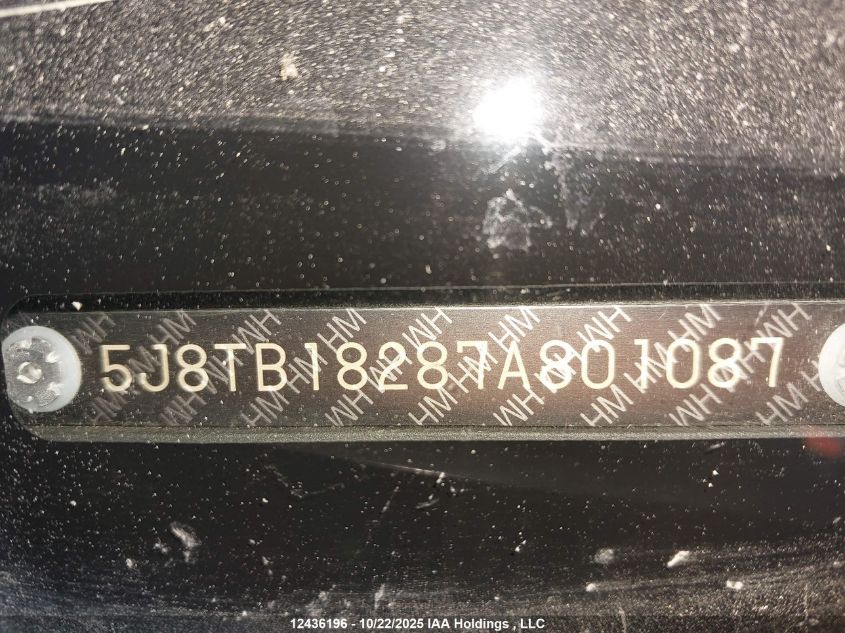 2007 Acura Rdx VIN: 5J8TB18287A801087 Lot: 12436196