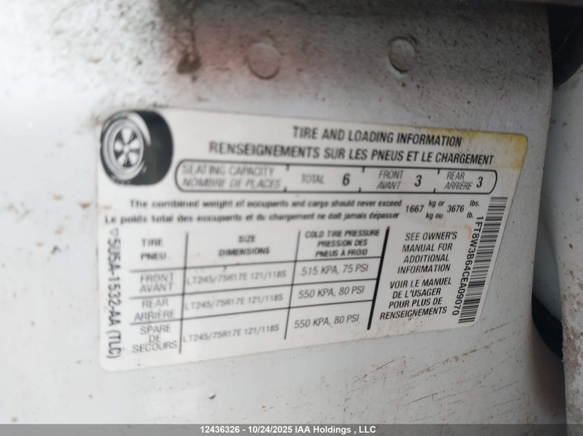 1FT8W3B64CEA09070 2012 FORD F350 photo no. 19
