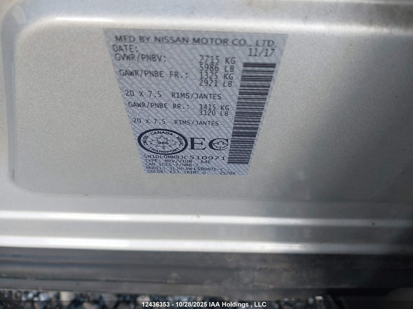 5N1DL0MM8JC510971 2018 INFINITI QX60 photo no. 9