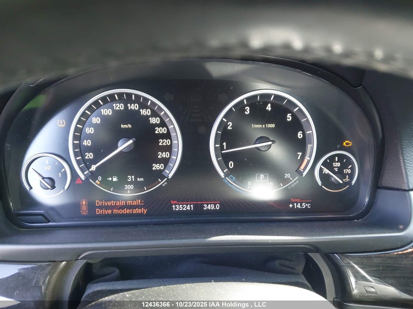 2012 BMW 550 Xi VIN: WBAFU9C59CDY69989 Lot: 12436366