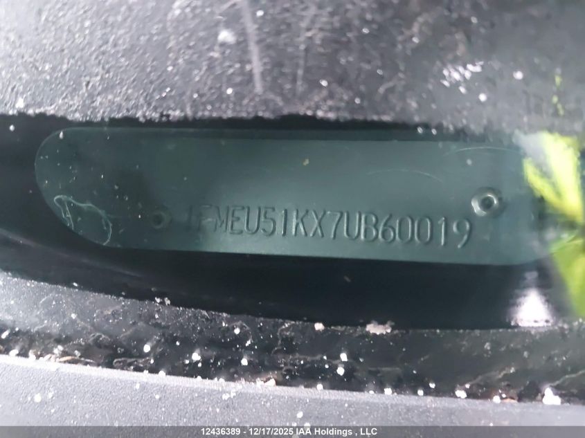 2007 Ford Explorer Sport Trac Xlt VIN: 1FMEU51KX7UB60019 Lot: 12436389