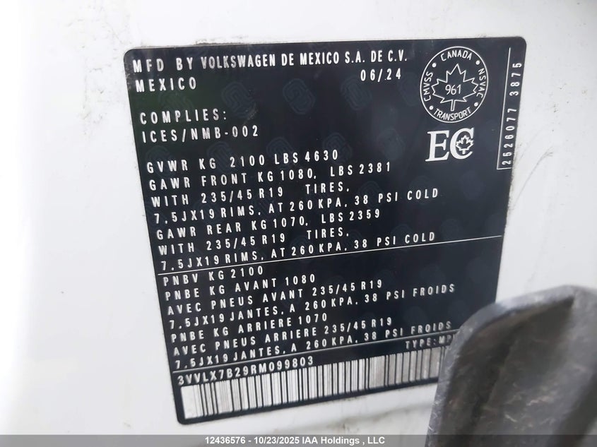 3VVLX7B29RM099803 2024 VOLKSWAGEN TAOS photo no. 19