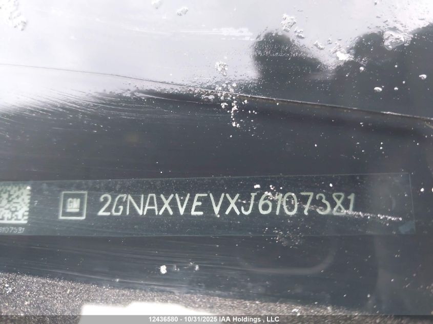 2018 Chevrolet Equinox Premier VIN: 2GNAXVEVXJ6107381 Lot: 12436580