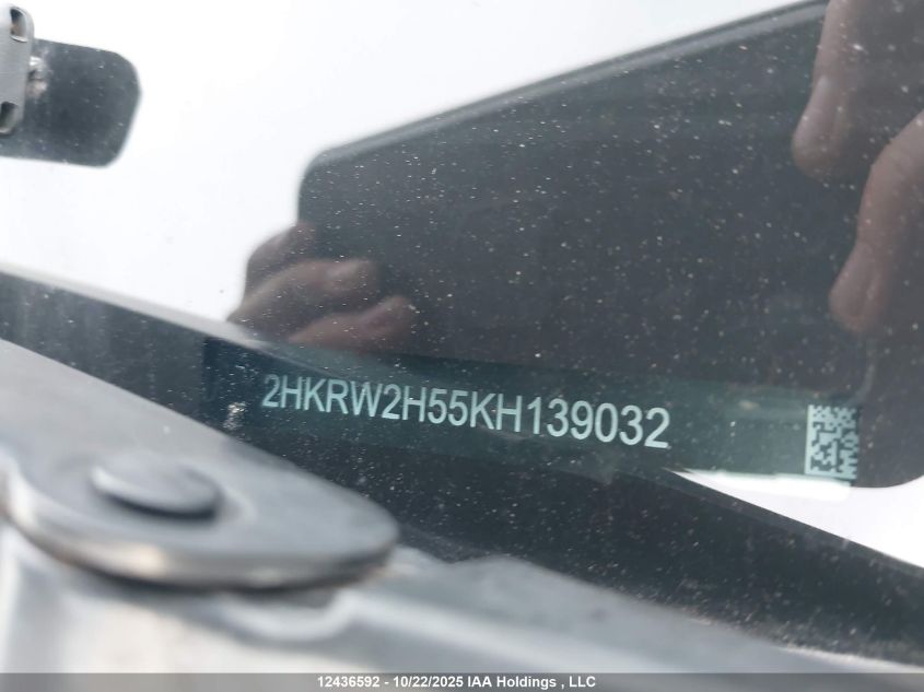 2019 Honda Cr-V Ex VIN: 2HKRW2H55KH139032 Lot: 12436592
