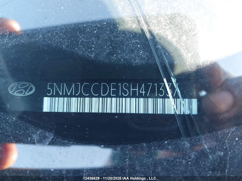 2025 Hyundai Tucson VIN: 5NMJCCDE1SH471337 Lot: 12436629