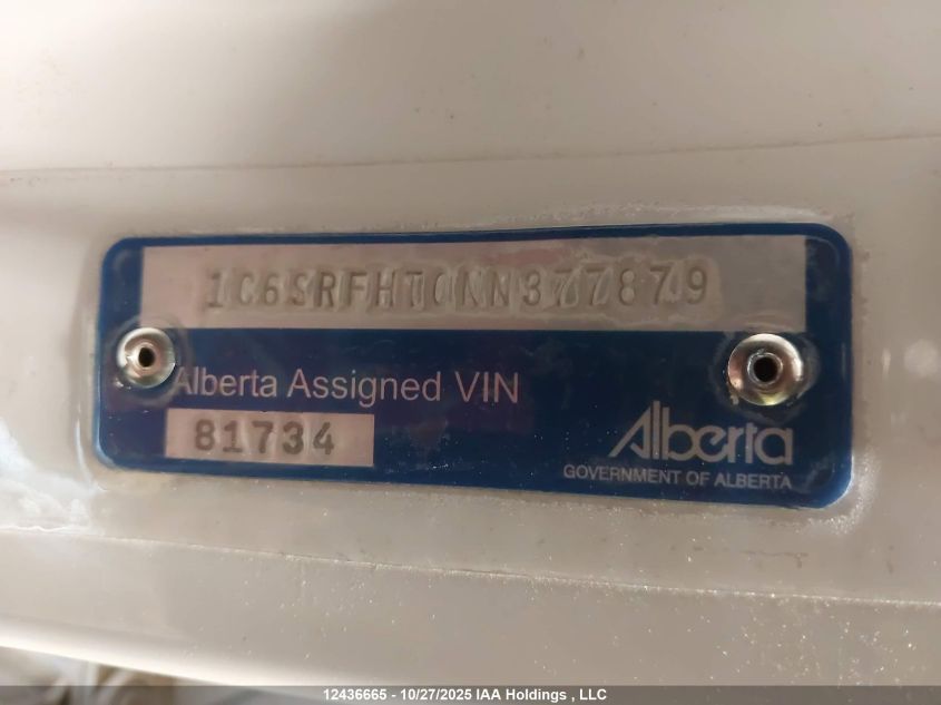 2022 Ram 1500 Limited VIN: 1C6SRFHT0NN377879 Lot: 12436665