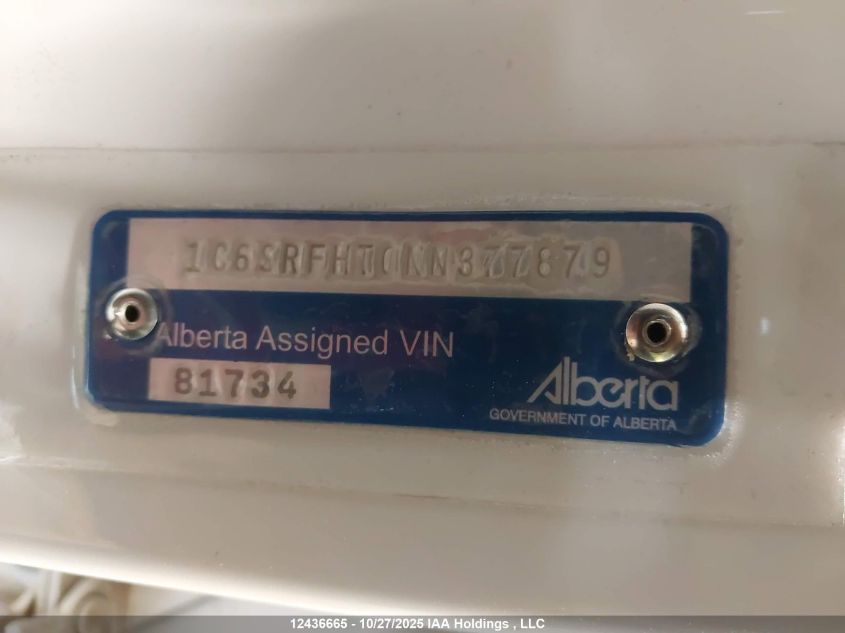 2022 Ram 1500 Limited VIN: 1C6SRFHT0NN377879 Lot: 12436665