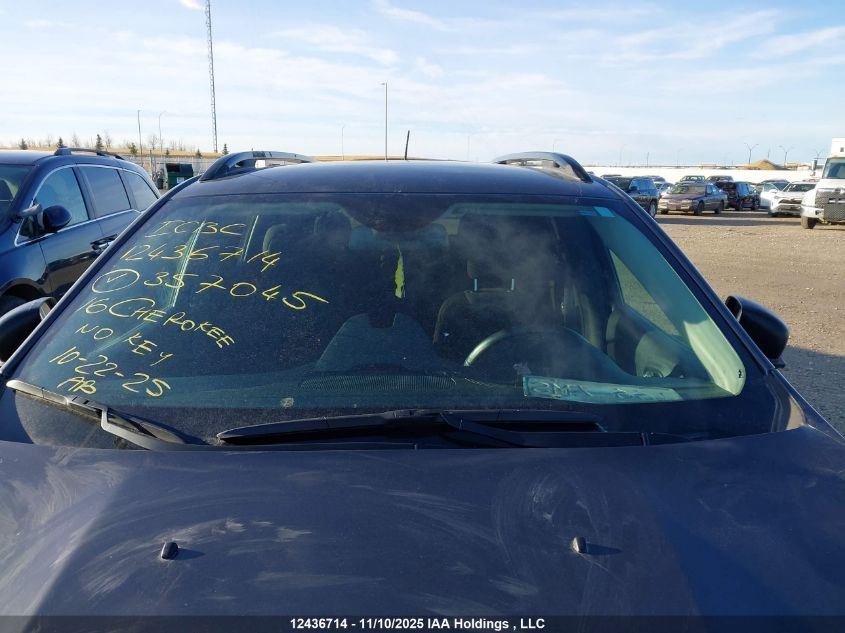 2016 Jeep Cherokee Sport VIN: 1C4PJMAB4GW357045 Lot: 12436714