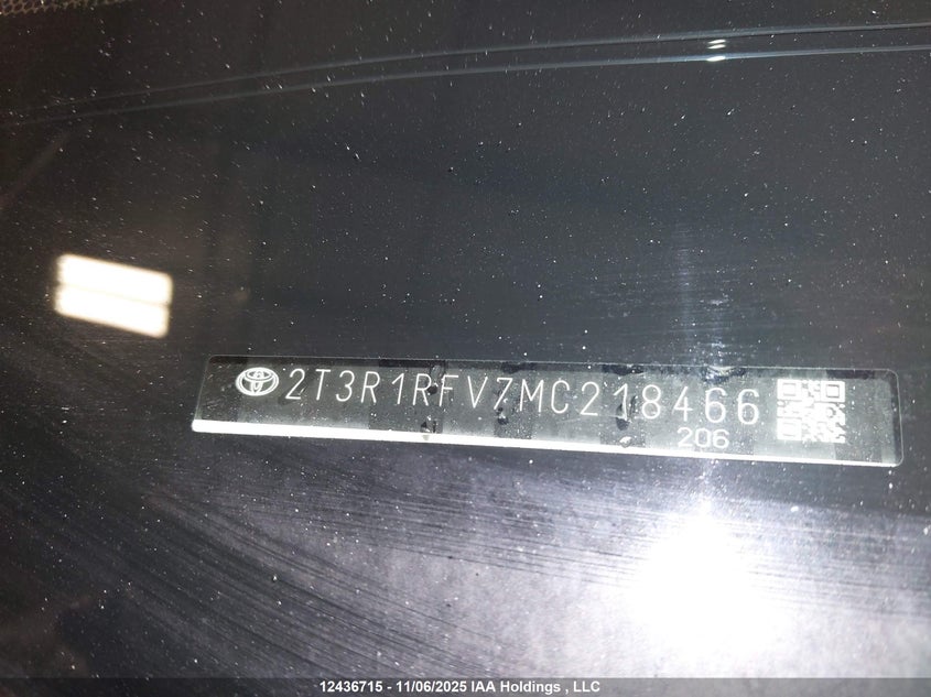 2T3R1RFV7MC218466 2021 TOYOTA RAV 4 photo no. 9