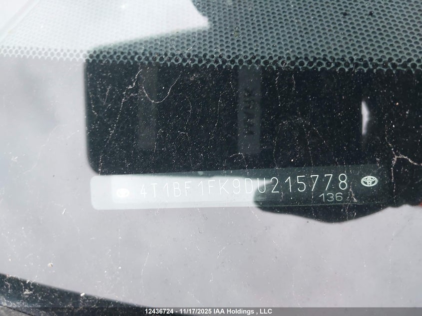 4T1BF1FK9DU215778 2013 TOYOTA CAMRY photo no. 9